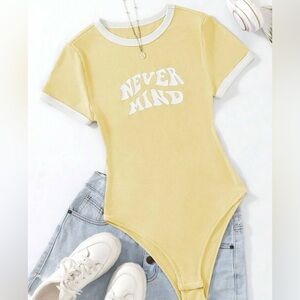 Never Mind Ribbed Bodysuit